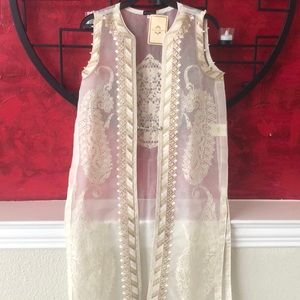 Beautiful organza gown with embroidery